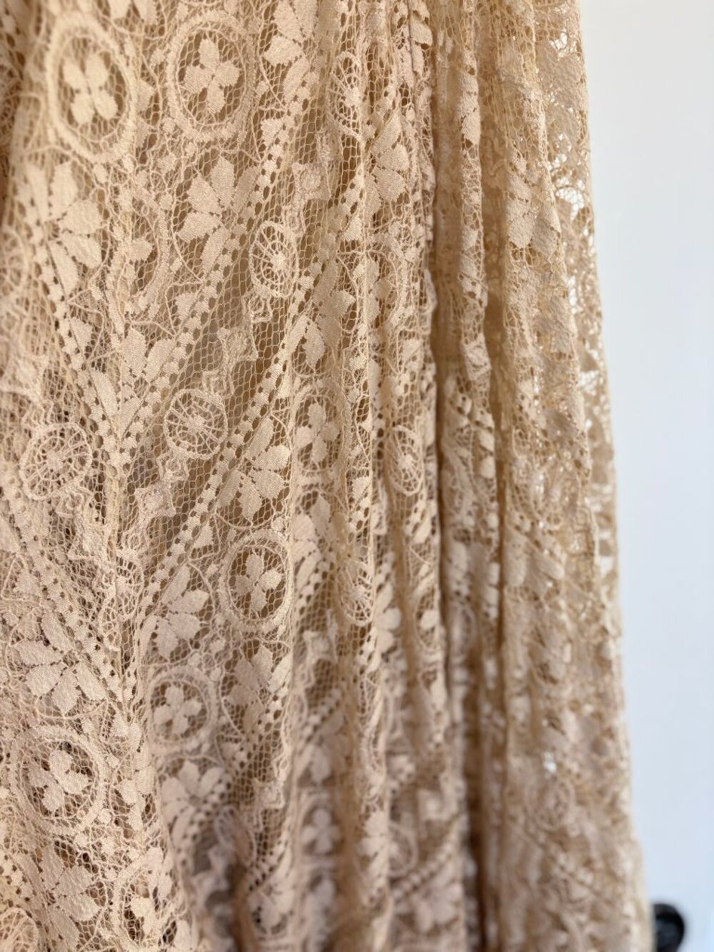 Long Bohemian Strapless Lace Dress from Free People, XS, Cream - Picture 6 of 7